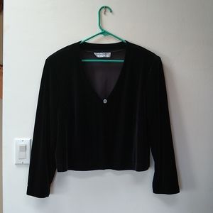 Velvet Cropped Jacket